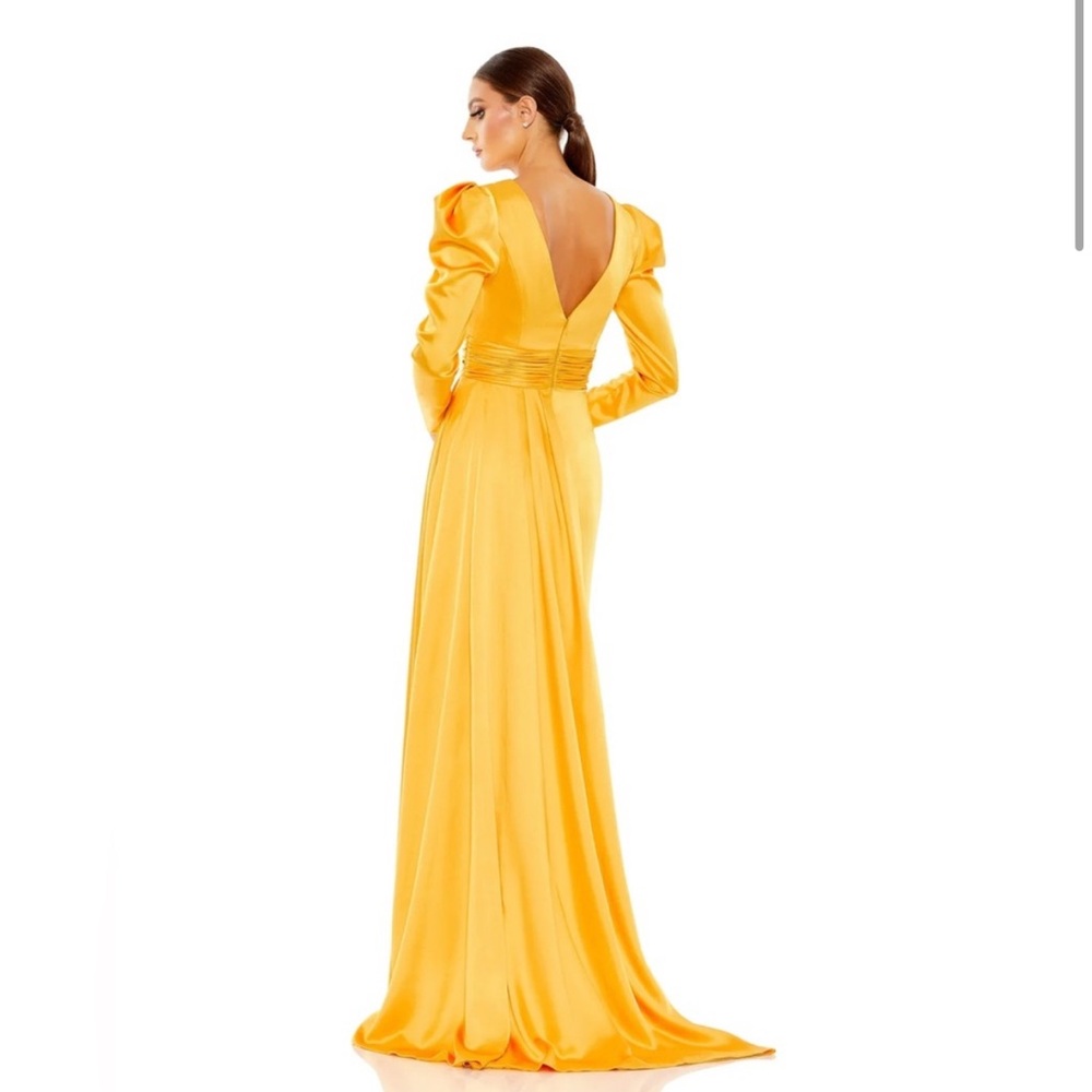 New | MAC DUGGAL 12404 NWT Faux Wrap Long Sleeve A Line Gown 6